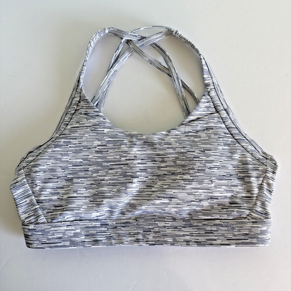 Zyia Light n Tight Strappy‎ Bra size Small Gray